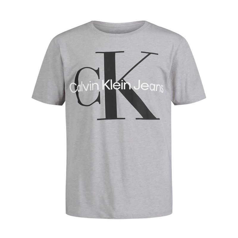 CALVIN KLEIN - Camiseta gris con monograma para niño Calvin Klein