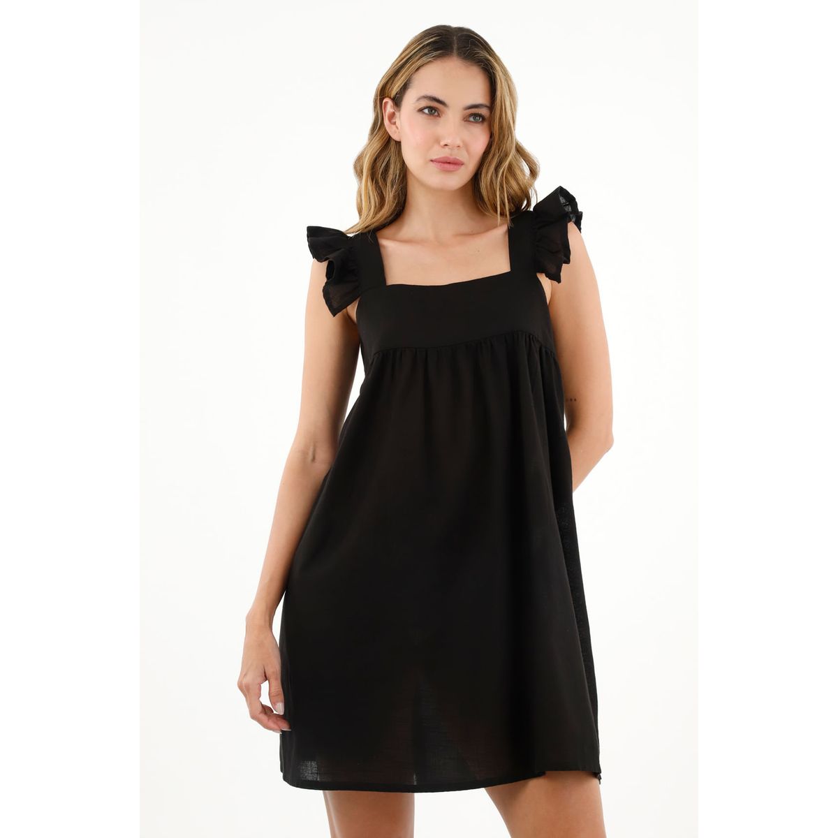 TOPMARK - Vestido de tiras con bolero negro para mujer