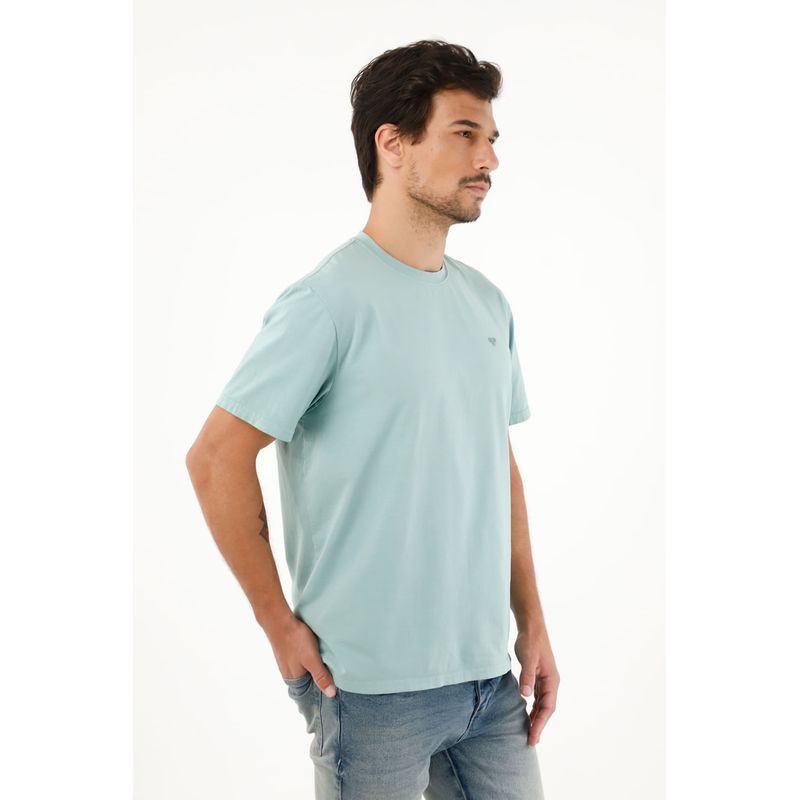 TENNIS - Camiseta verde en tela licrada para hombre