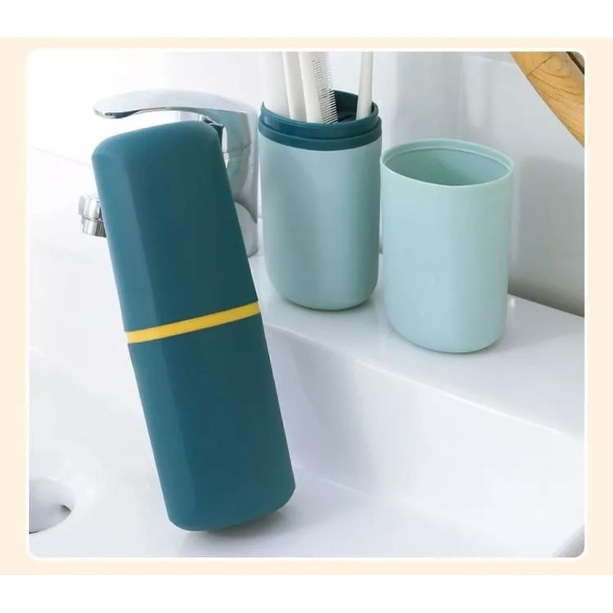 GENERICO - Estuche para Cepillo Dental Portátil BLANCO
