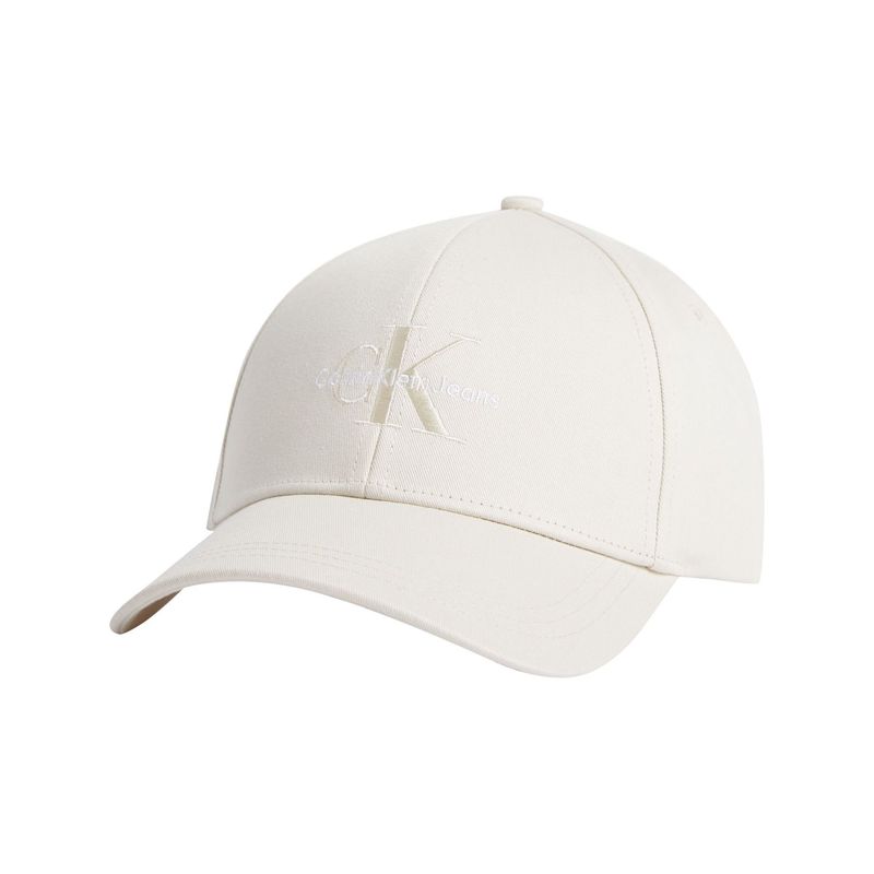CALVIN KLEIN - Gorra beige con logotipo bordado Calvin Klein