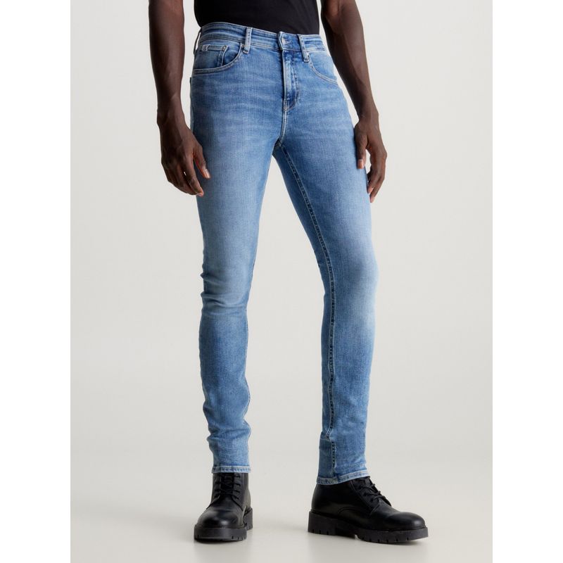 CALVIN KLEIN - Skinny azul jeans efecto desgastado Calvin Klein