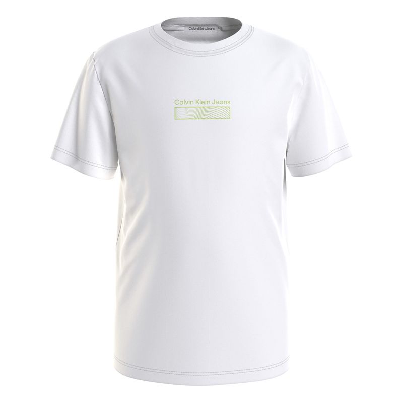 CALVIN KLEIN - Camiseta blanca con estampado de ondas para niños Calvin Klein
