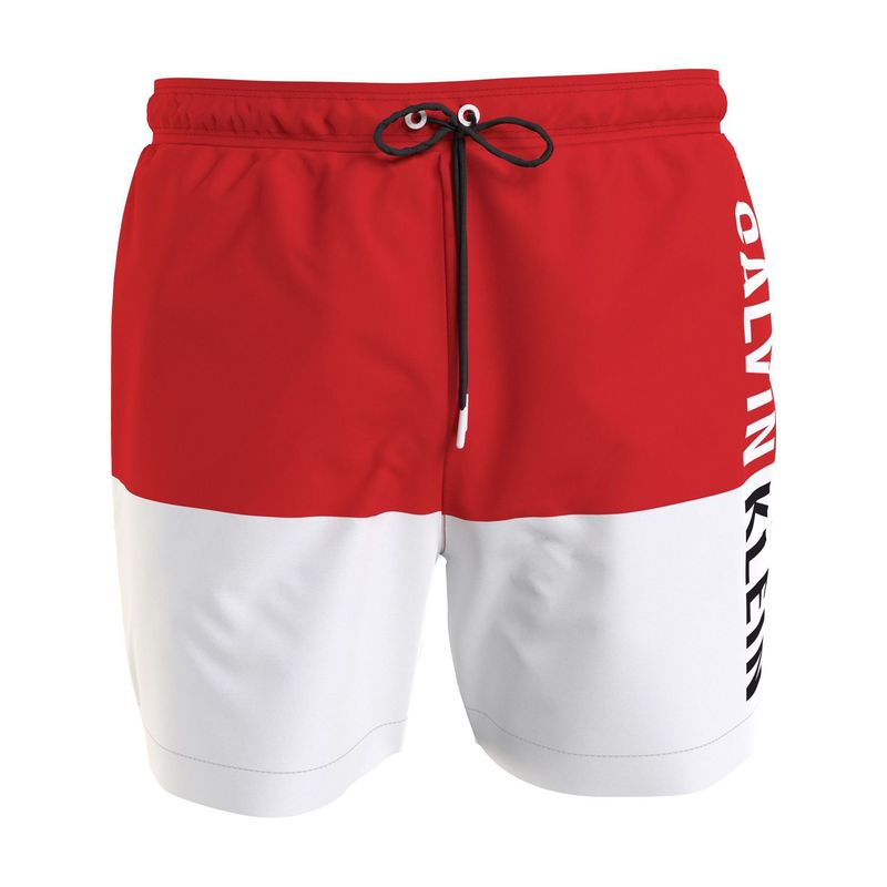 CALVIN KLEIN - Traje rojo de baño de largo medio con cordón - Intense Power Calvin Klein