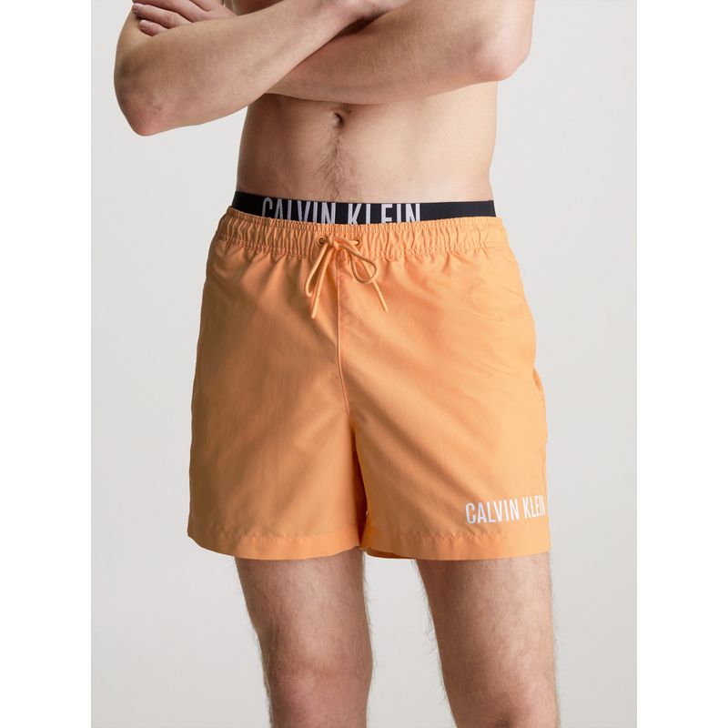 CALVIN KLEIN - Traje naranja de baño corto con cinturilla doble - Intense Power Calvin Klein