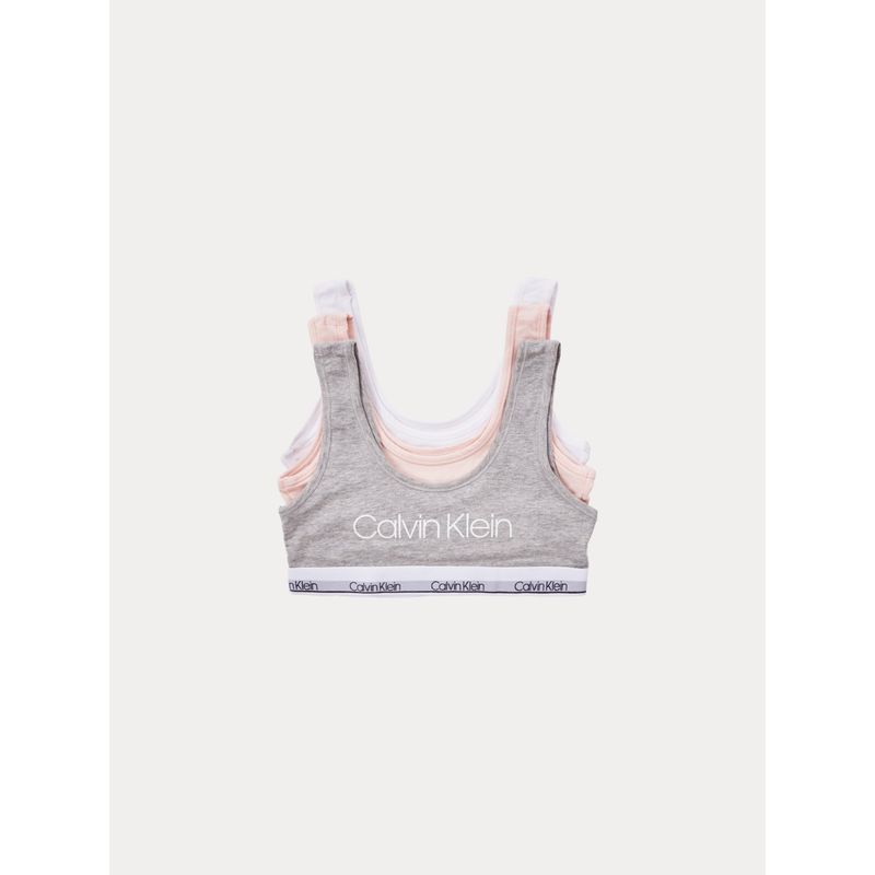 CALVIN KLEIN - Paquete multicolor de 3 bralettes - Modern cotton para niñas Calvin Klein
