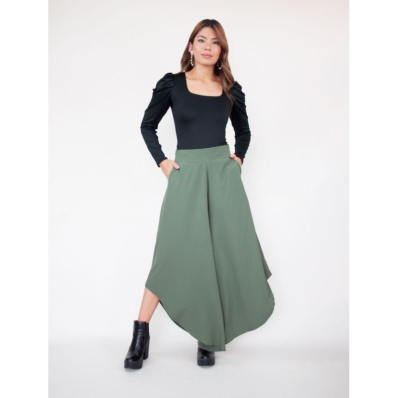 MOLGOA - Body para Mujer Escote Cuadrado Manga Bombacha - Bianco Negro