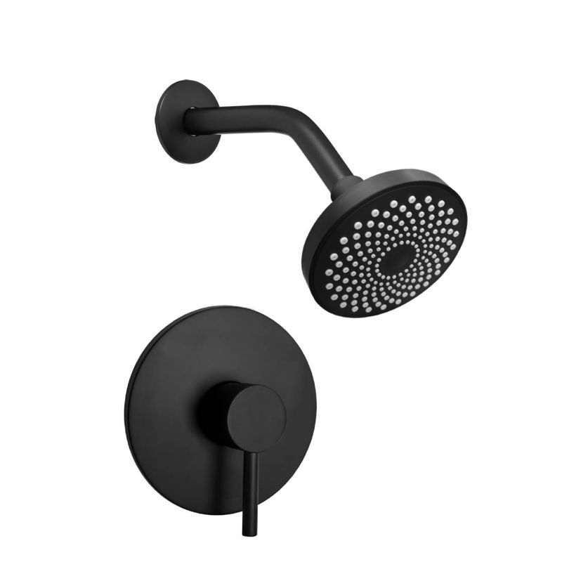 GENERICO - Kit Regadera Abs Small - Mezclador Monocontrol Negro Tm1015