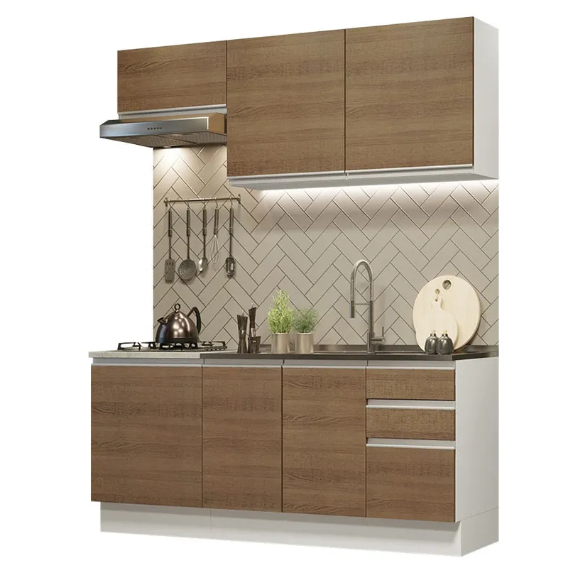 MADESA - Cocina Integral Glamy 1.80 Metros con Mesón de Acero 13