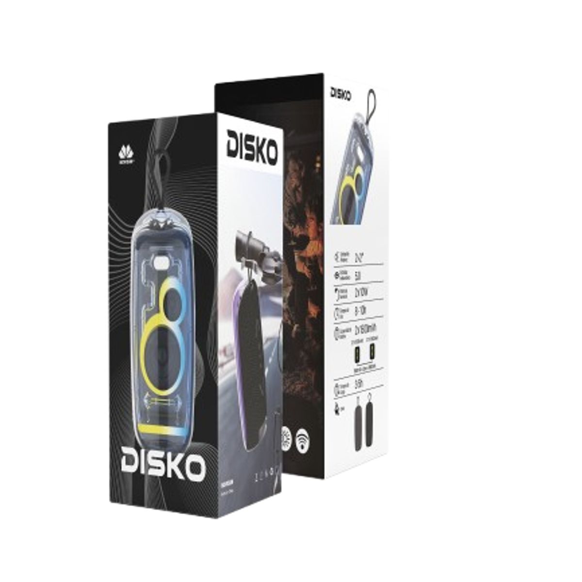 MOVISUN - Parlante Movisun Disko 20w Potencia Tws Luz Rgb De 360°