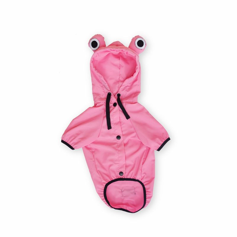 WAWAW - Chaqueta para perro talla L Cortavientos Rana Rosa