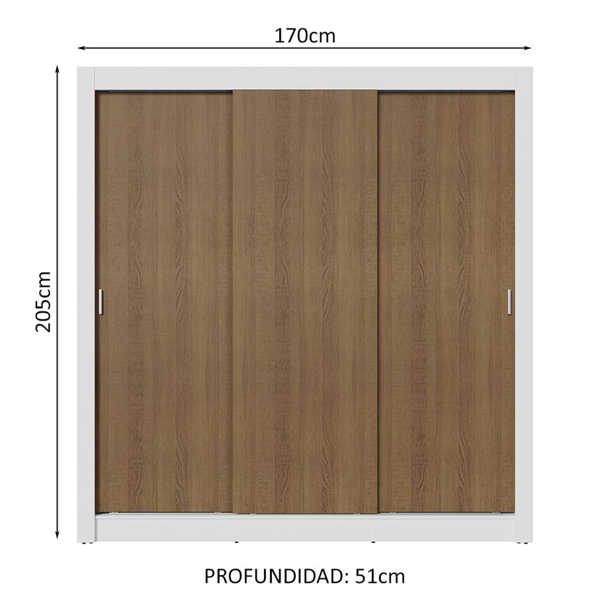 MADESA - Closet Nobre 3 Puertas Corredizas