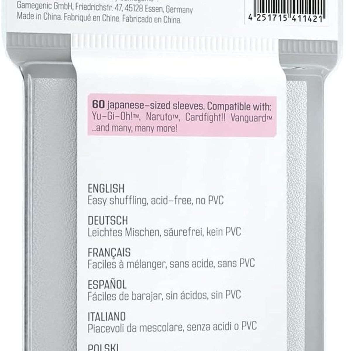 ASMODEE - Fundas Protectores Just Sleeves Japanese Blancas 62X89mm 60