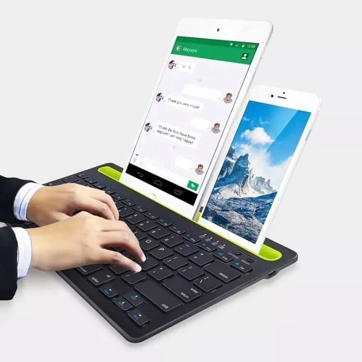 GENERICO - Teclado Inalambrico Recargable Portátil Bluetooth Tablet Cel