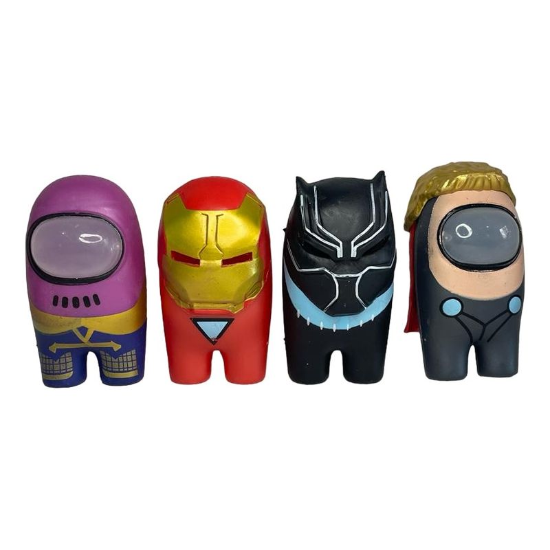 GENERICO - Set X4 Figuras Juguete Colección Súper Héroes Animados Niños