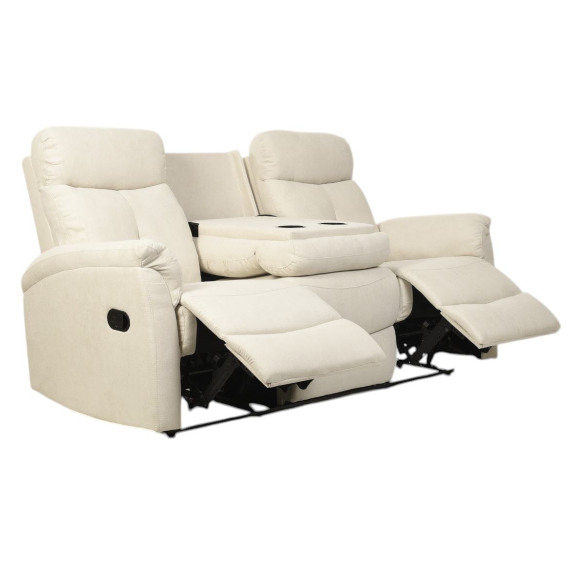 MUEBLES FIOTTI - Sofa Reclinable 3 puestos Beige Fiotti Tinay