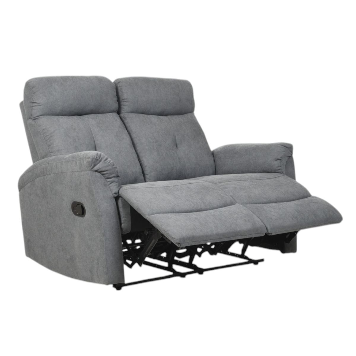 MUEBLES FIOTTI - Sofa Reclinable 2 puestos Gris Fiotti Tinay