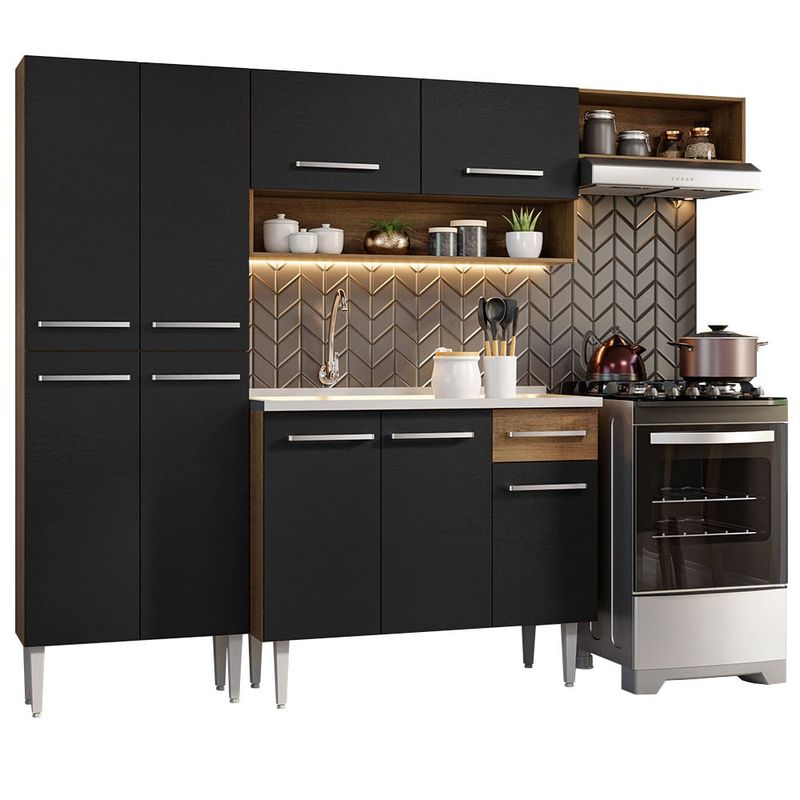 MADESA - Cocina Integral Emilly 2.30 m con Mesón de Acero 12