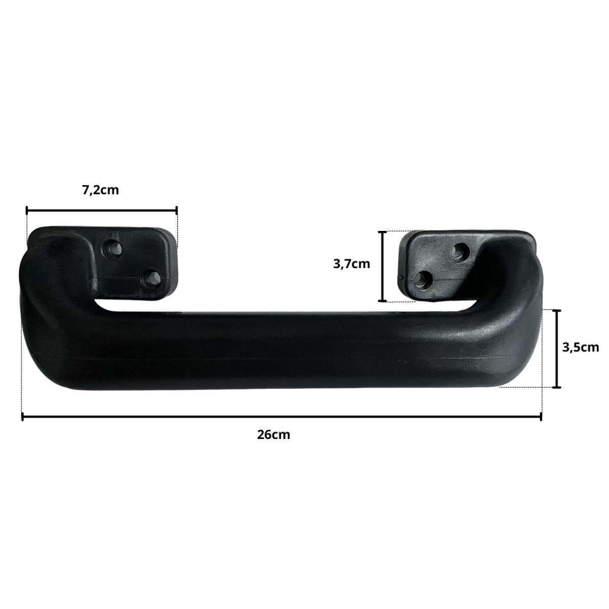 GENERICO - Manija curva plástica grande 26,5 cm
