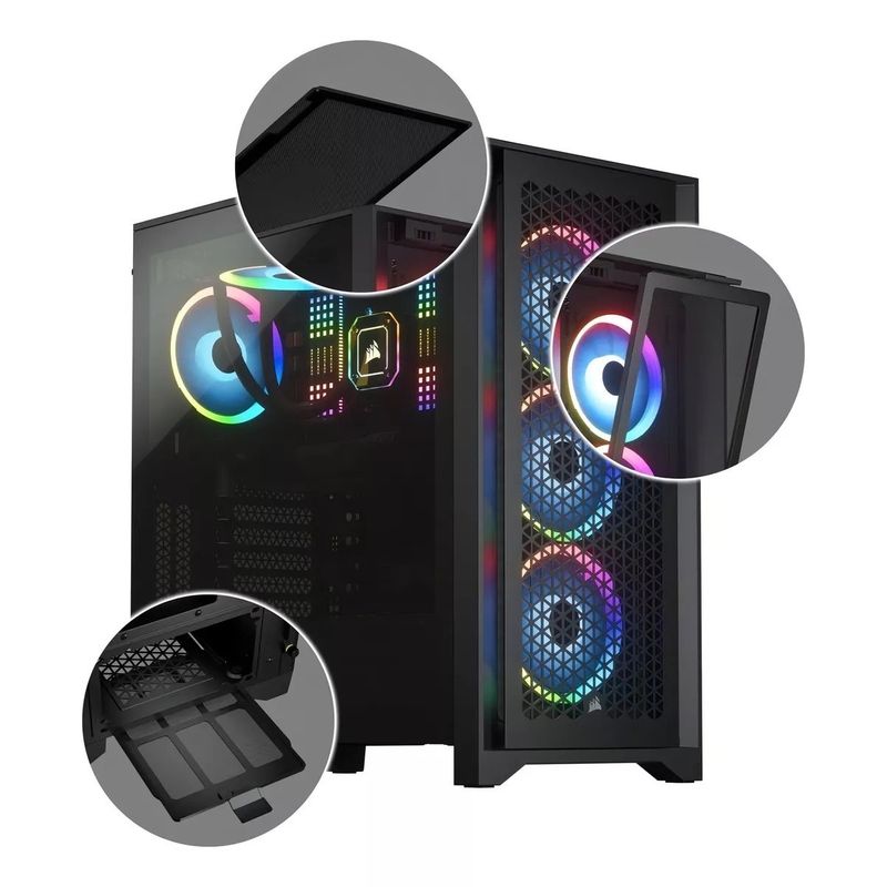 CORSAIR - Chasis Para Computador Gammer Corsair 4000D AIRFLOW