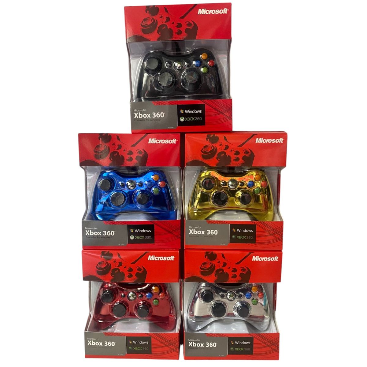 GENERICO - Control De Cable Para Xbox 360 Y Pc De En Colores Cromados