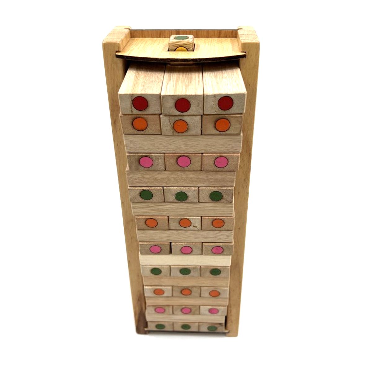 ARTESANAL - Juego De Mesa Jenga Artesanal De Colores Madera