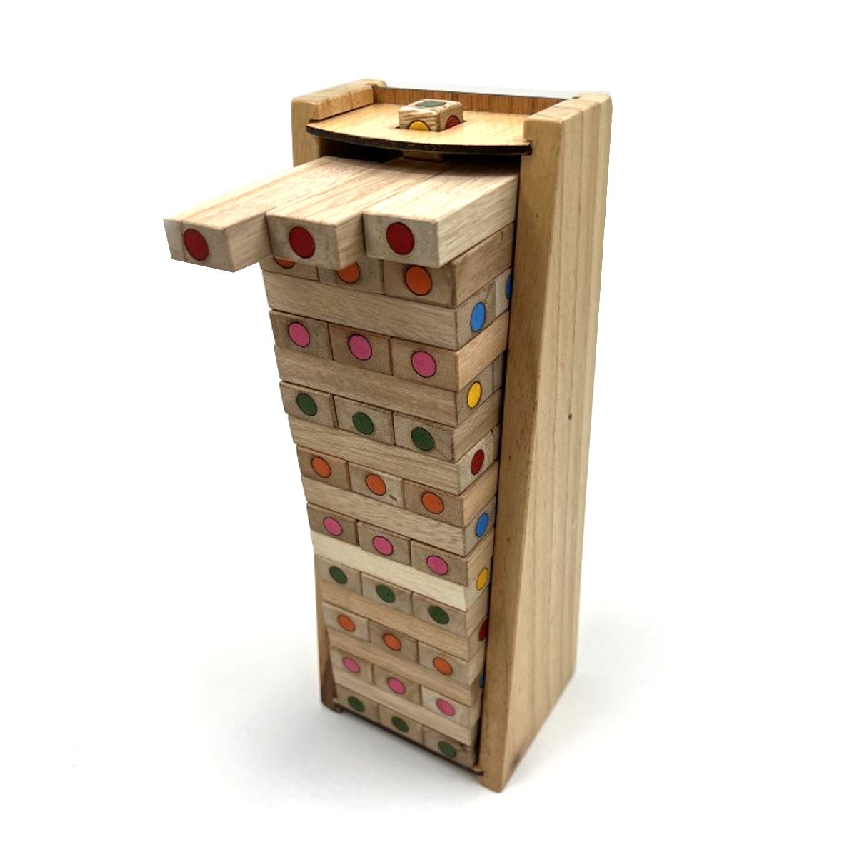 ARTESANAL - Juego De Mesa Jenga Artesanal De Colores Madera