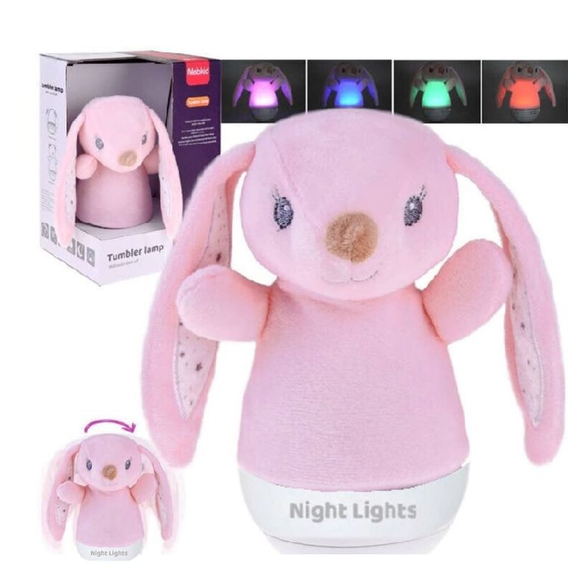 GENERICO - Peluche Bebe Niño Niña De Animales Con Luces Para Abrazar