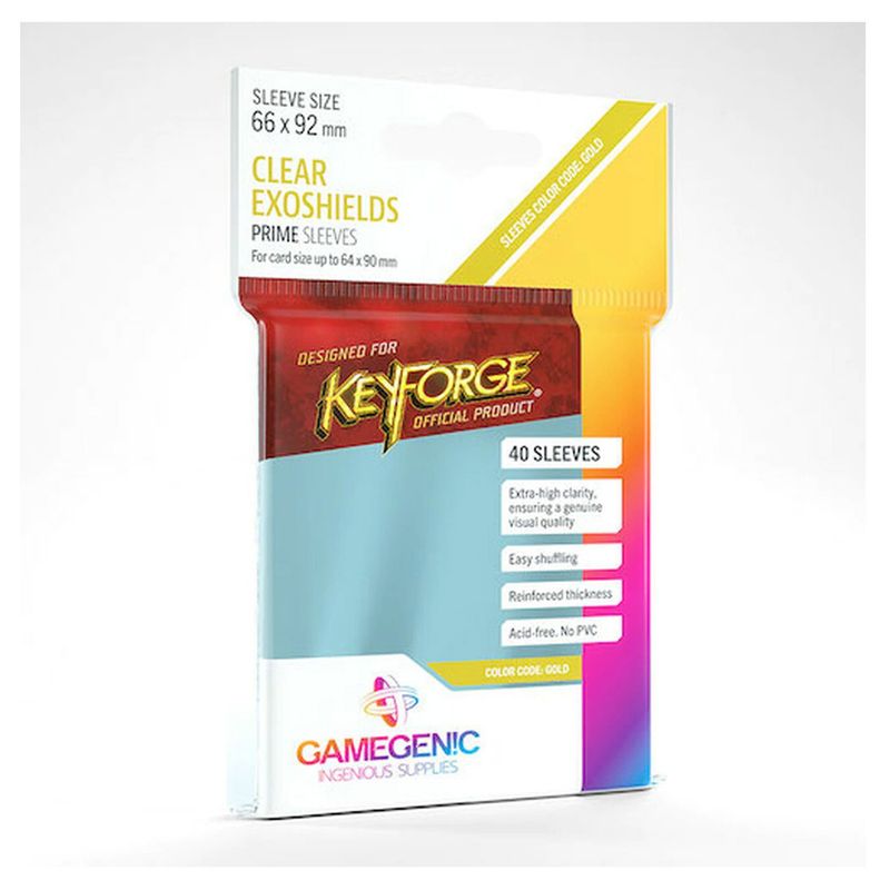 ASMODEE - Fundas Protectores Sleeves Prime Trasparente 66x92mm x40