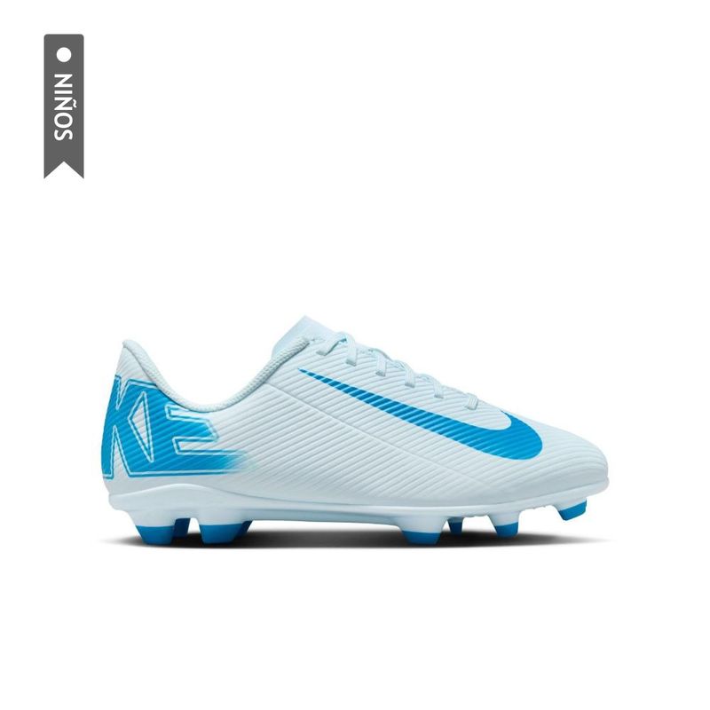 NIKE - Guayos Nike Jr Vapor 16 Club Fg/Mg Niño-Azul