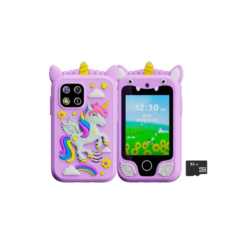 AGUGU STORE - Celular Telefono De Juguete Infantil Camara Dual + Sd 32 Gb