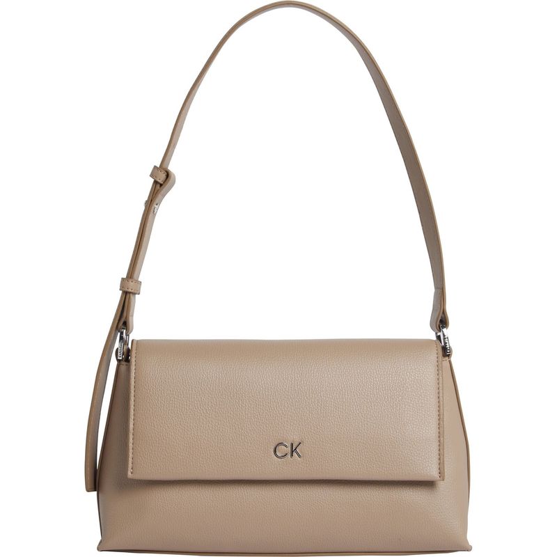 CALVIN KLEIN - Bolso beige de hombro pebble Calvin Klein