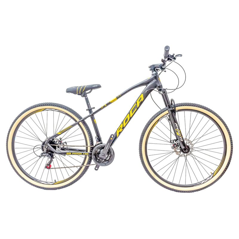 ROCA - Bicicleta Roca Prado 2025 Aluminio R29 Negro Amarillo Talla S