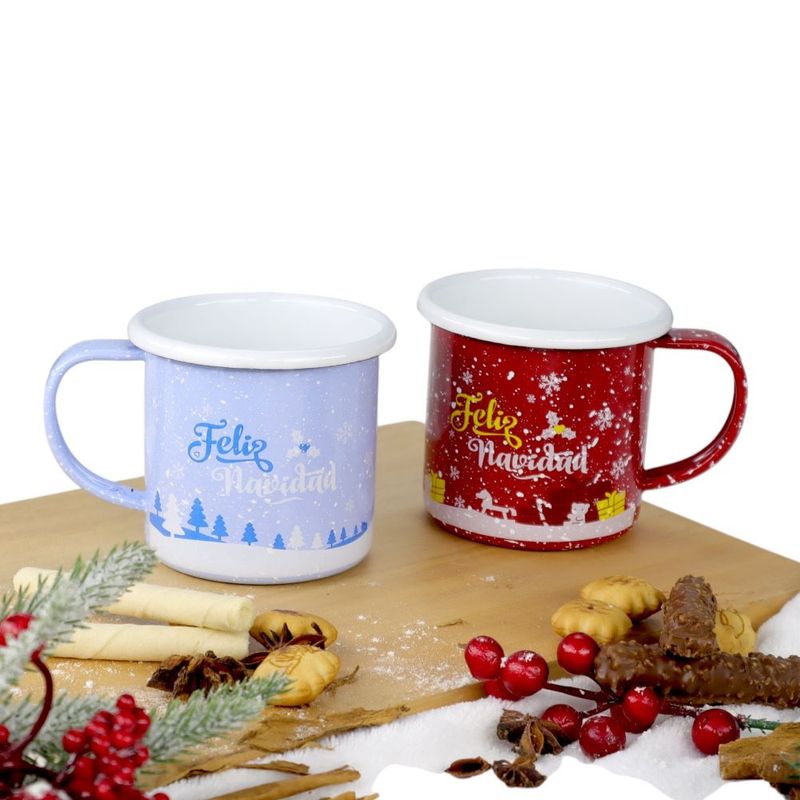 MACUIRA - Set 2 Mugs 390ml en Peltre Cuento de Navidad Macuira