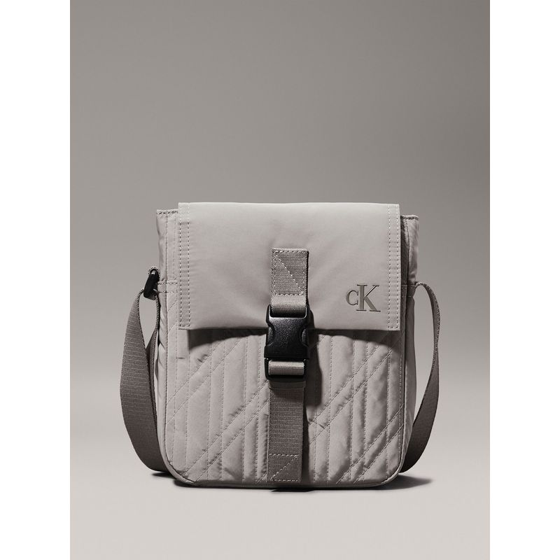 CALVIN KLEIN - Bolso Verde Oscuro reporter con solapa y broche Calvin Klein