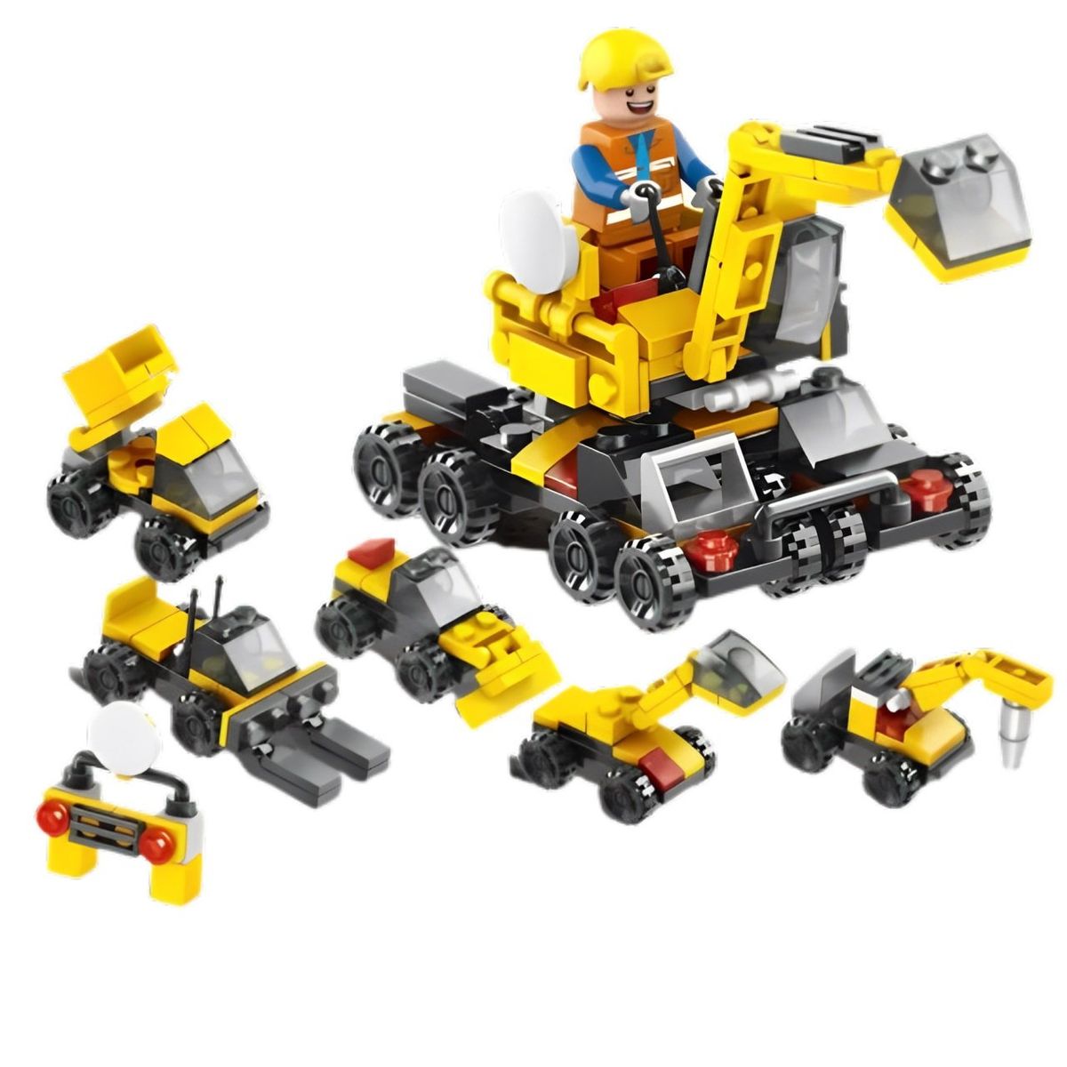 JUGANDO Y EDUCANDO - Set De Construcción 6 En 1 Team 72 Piezas Para Niños