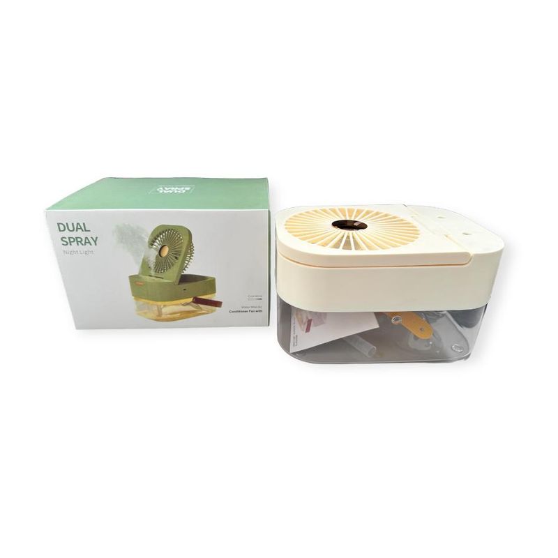 GENERICO - Humificador Ventilador Agua Portatil Mini Aire Acondicionado Dual Q7