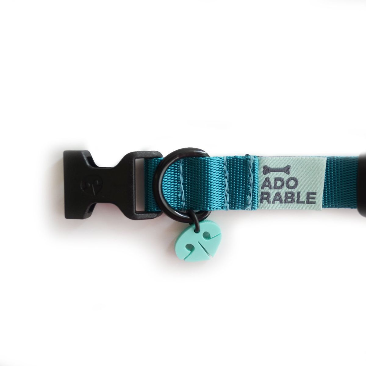 WAWAW - Collar para perro talla XL unicolor adorable Verde Marino