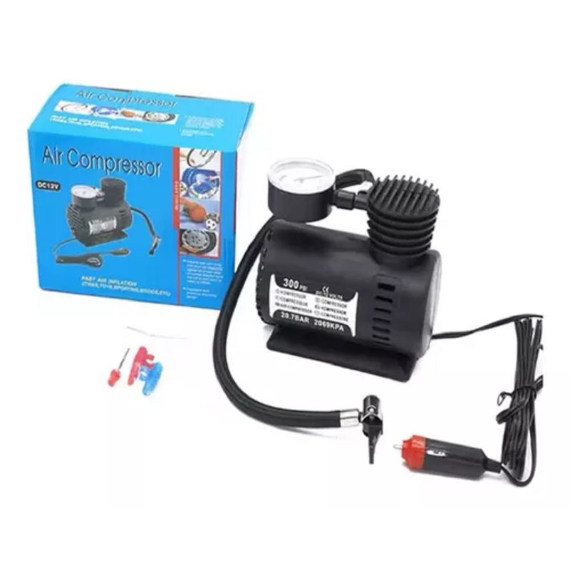 GENERAL - Compresor Mini De Aire 12v Vehiculos 250psi carro Caja Azul