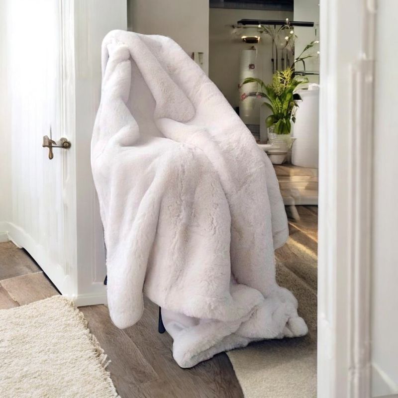 BANZAY - MANTA NORDICA COLOR BLANCO HUESO