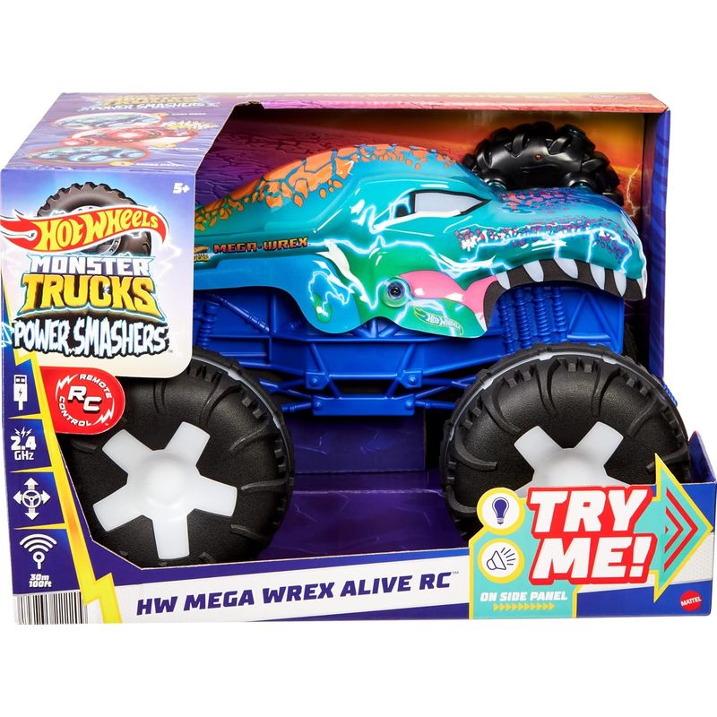Hot Wheels Camión Monster Truck A Control Remoto Mega-Wrex HOT