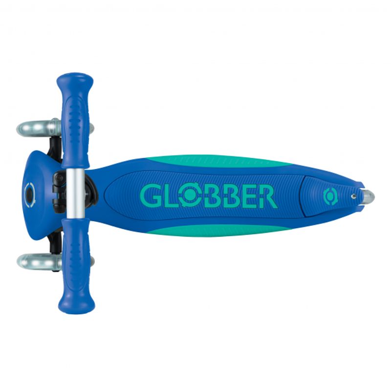 GLOBBER - PATINETA PRIMO PLEGABLE PLUS AZULVERDE - LLANTAS LUCES LED