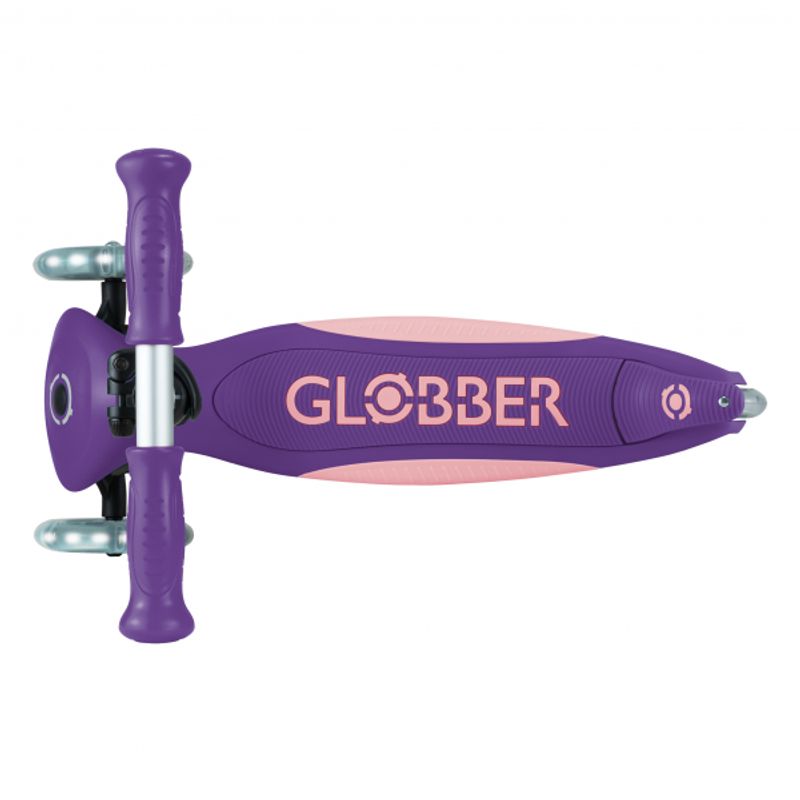 GLOBBER - PATINETA PRIMO PLEGABLE PLUS MORADAROSADA - LLANTAS LUCES LED