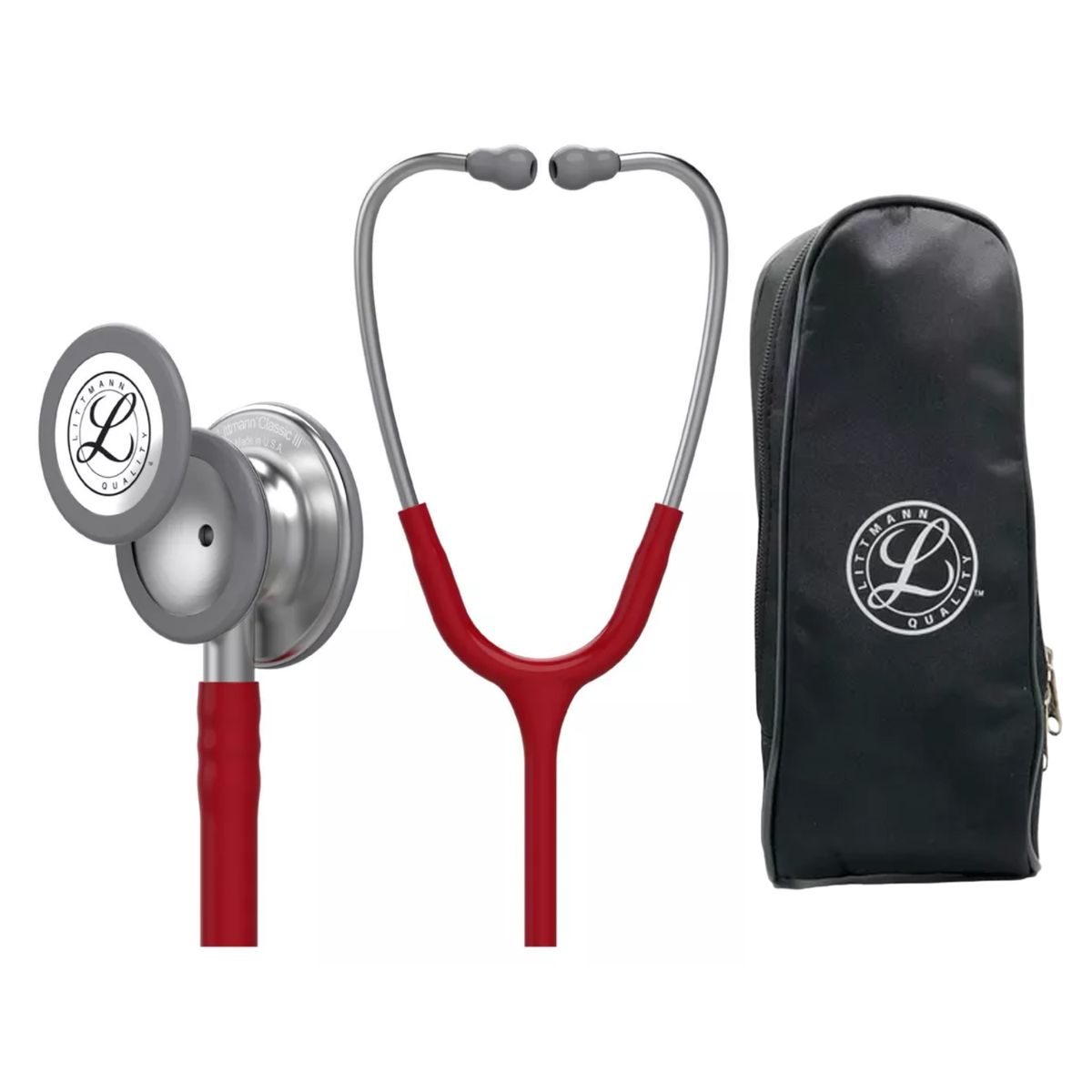 LITTMANN - Fonendoscopio Littmann Classic 3 Burgundy ref. 5627 + Estuche Lona