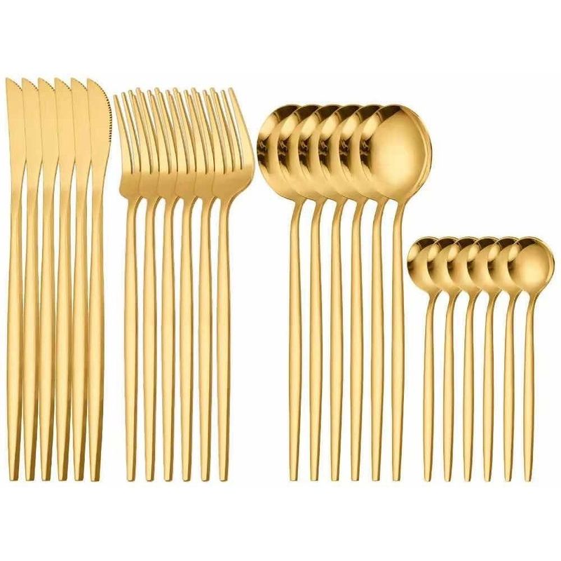 DECONCEPT - Cubiertos Set 24 Piezas En Acero Inoxidable Originales