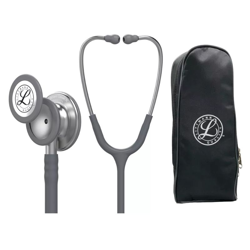 LITTMANN - Fonendoscopio Littmann Classic 3 Gris ref. 5621 + Estuche Lona