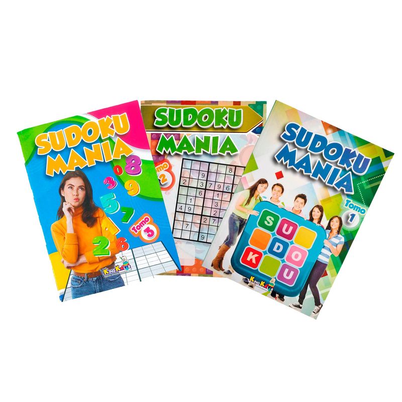 BOOKS - 3 Libros De Sudoku Mania 100 Paginas Actividades Pasatiempos