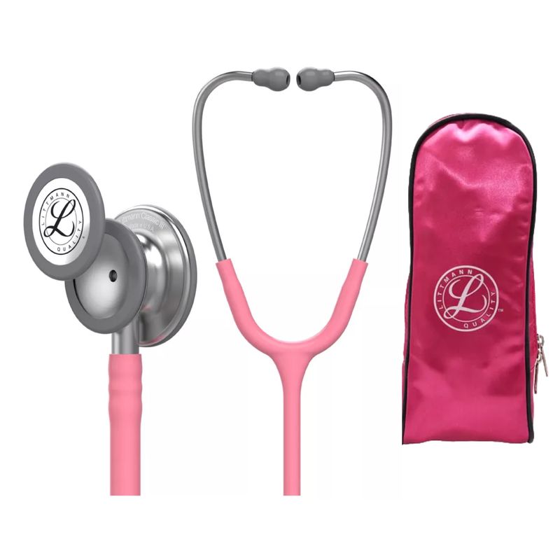 LITTMANN - Fonendoscopio Littmann Classic III Pearl Pink ref. 5633 + Estuche Lona
