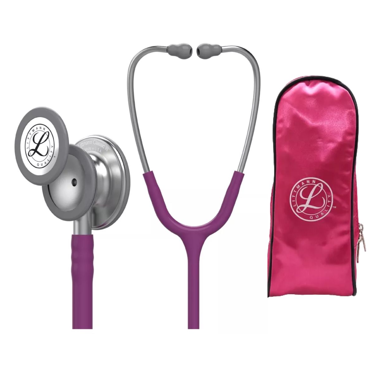 LITTMANN - Fonendoscopio Littmann Classic III Plum ref. 5831 + Estuche Lona