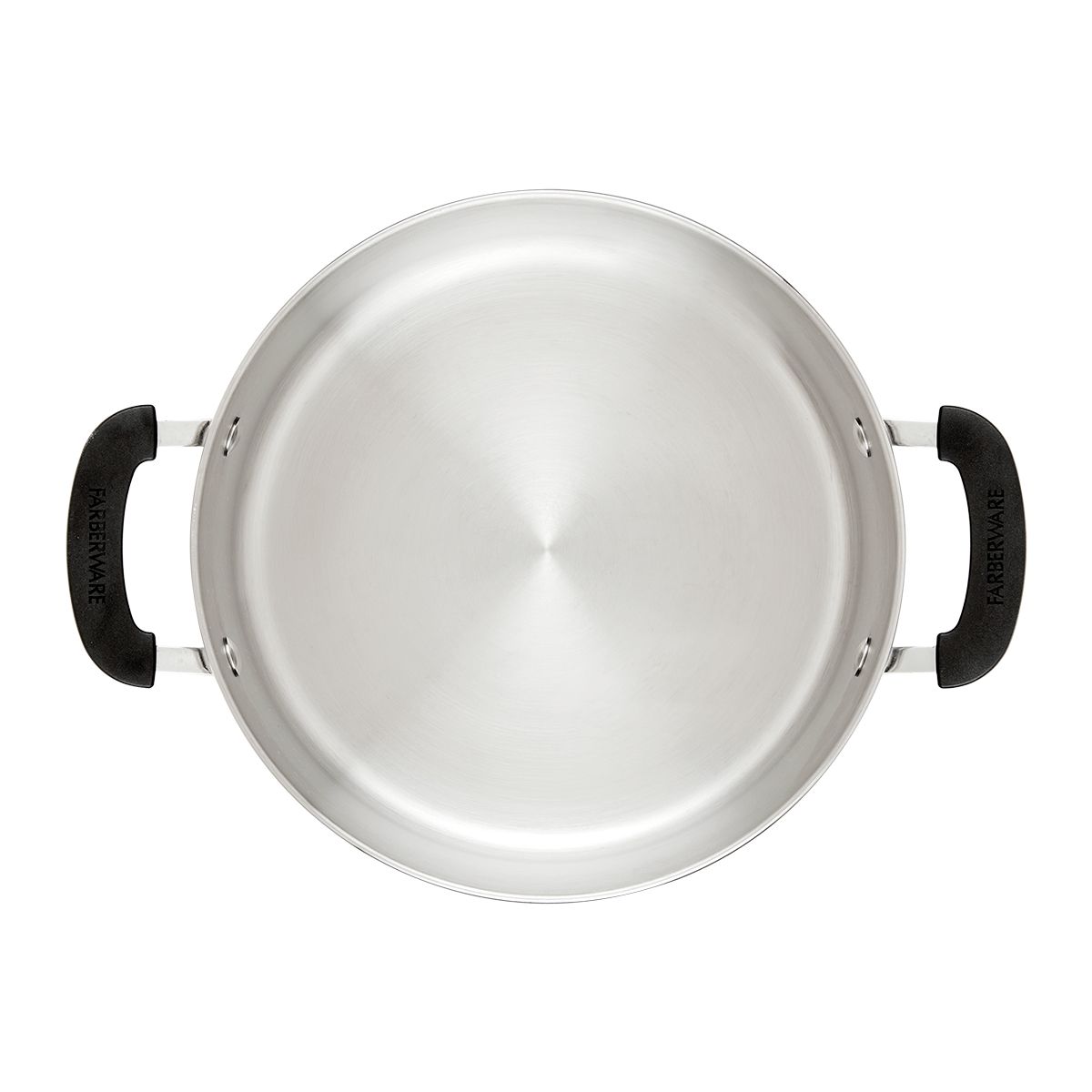FARBERWARE - Olla 24cm acero inoxidable con tapa de vidrio templado Farberware